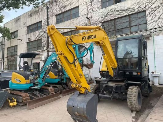 中古 R60W-7 ミニ ハンダイ 輪式掘削機 安定性 高効率性